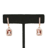 925 Sterling Silver Rectangular Zultanite Drop Earrings