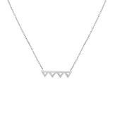 Sterling Silver Minimalist Tiny Triangles Pendant Necklace