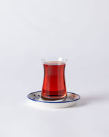 Porcelain Tea Plate Set - Grand Couronne Elegance