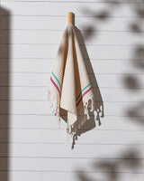 Asciugamano da cucina 100% cotone - Design vivace rosa e verde