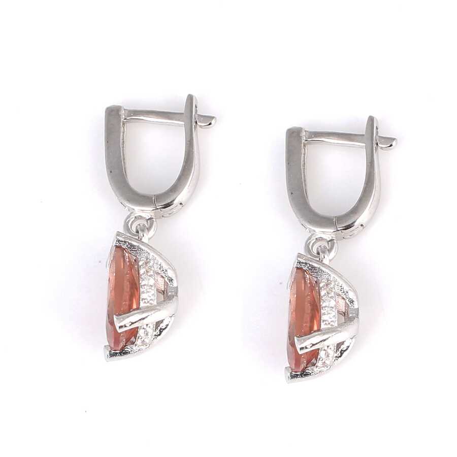 925 Sterling Silver Teardrop Zultanite & Zircon Drop Earrings