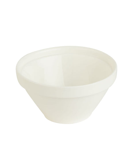 New Bone China Round Bowl - Modern Minimalist White Design