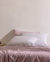 100% Cotton Pillowcase Set - 2 Pack - Grey and White