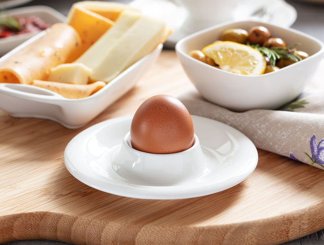 New Bone China Round Egg Cup - Elegant Breakfast Tableware