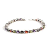 Premium 925 Sterling Silver Waterfall Gemstone Bracelet