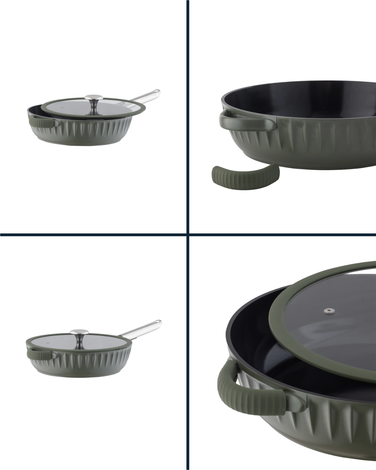 28 cm Green Frying Pan - Durable Non-Stick Skillet for Everyday Cooking