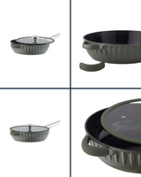 28 cm Green Frying Pan - Durable Non-Stick Skillet for Everyday Cooking