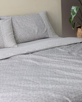Ensemble de housse de couette King Size 100 % coton - Tissage crêpe doux