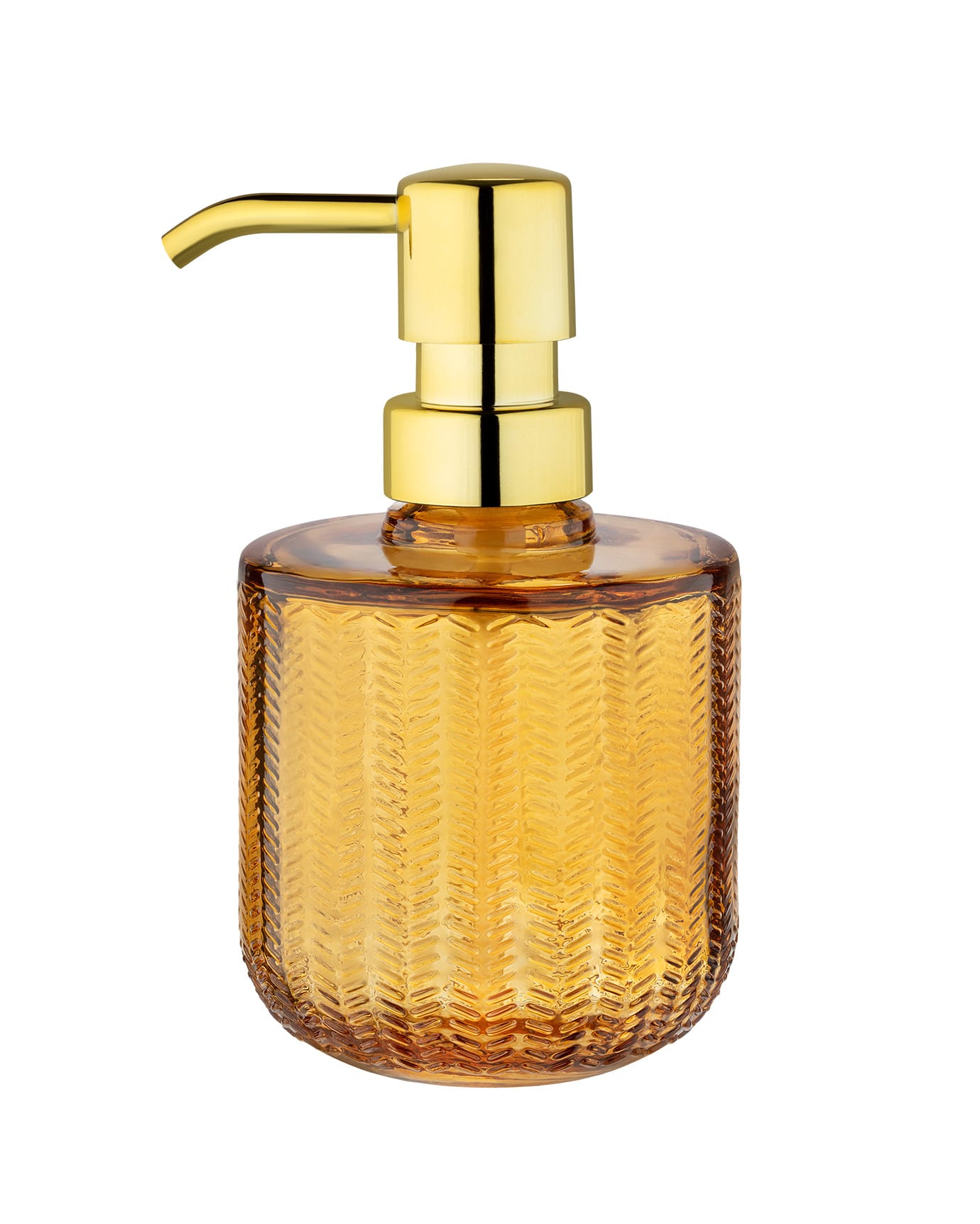 Amber Liquid Soap Dispenser for Bathroom - Elegant Countertop Decor