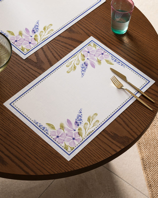 Durable Polyester 4-Piece Placemat Set - Modern Colorful Design
