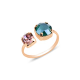 Duo Double Ring - Minimalist Design with Brilliant Everyday Sparkle