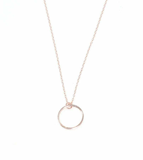 Sterling Silver Circle Pendant Necklace - Classic & Versatile