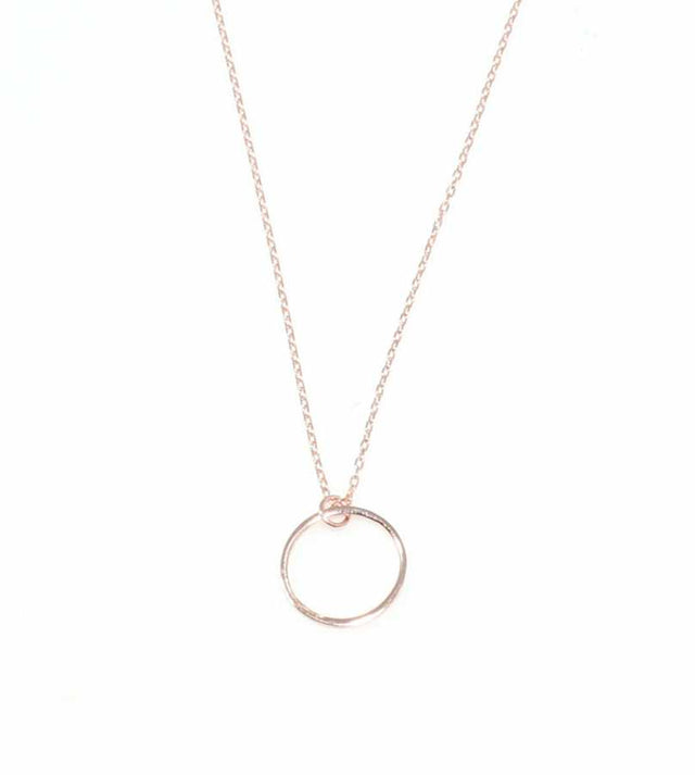 Sterling Silver Circle Pendant Necklace - Classic & Versatile