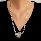 Professional Sterling Silver 3D Filigree Heart Necklace