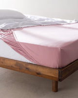 King Size 100% Cotton Jersey Fitted Sheet, Dusty Rose
