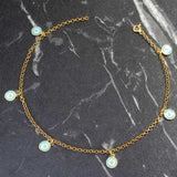 Premium 925 Sterling Silver Enamel Eye Bead Anklet