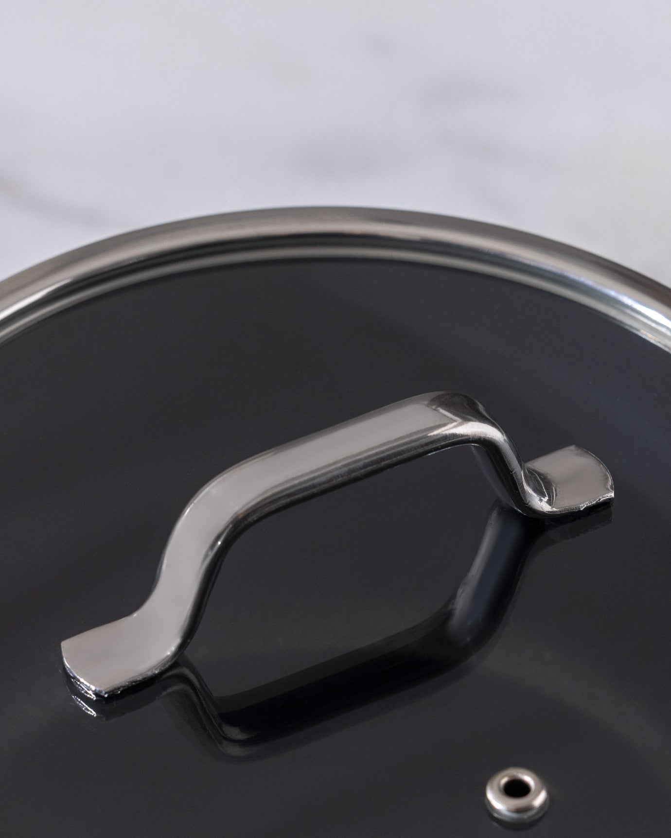 Titanium Enamel Deep Cooking Pot, 18 cm, White