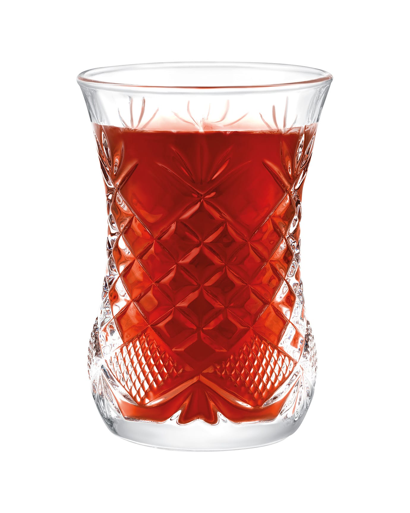 Premium Clear Glass 6-Piece Tea Glass Set - Elegant Modern Design