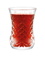 Premium Clear Glass 6-Piece Tea Glass Set - Elegant Modern Design