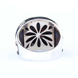 Sterling Silver Onyx Men's Ring - Ottoman Calligraphy Seal Design