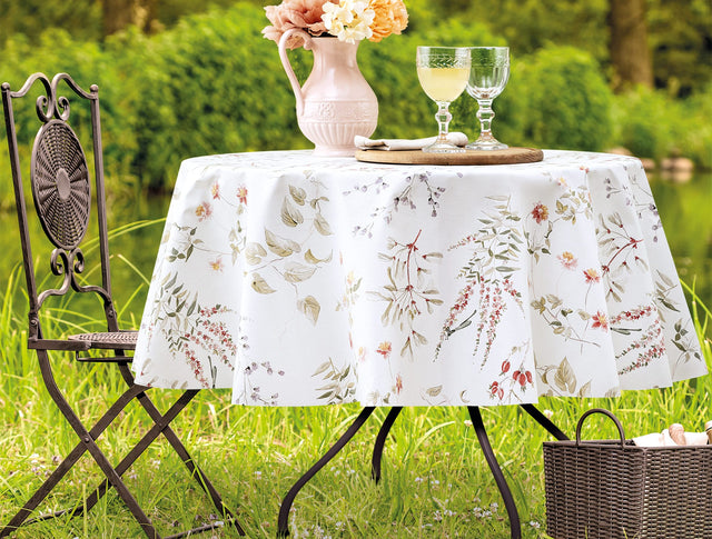 PVC Round Tablecloth - Spill-Resistant & Effortless Style
