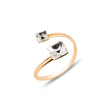 Feminine Multi-Cut Stone Ring - Romantic Natural Palette Design