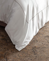 Laila Embroidered 100% Cotton Sateen Double Duvet Cover Set