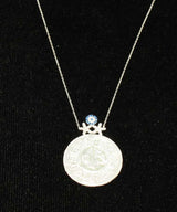Premium 925 Sterling Silver Star Coin Necklace