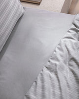 Full Size Cotton Sateen Striped Bedding Set