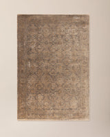 Tapis d'aire en mélange de viscose douce - Élégant motif Calantha à franges