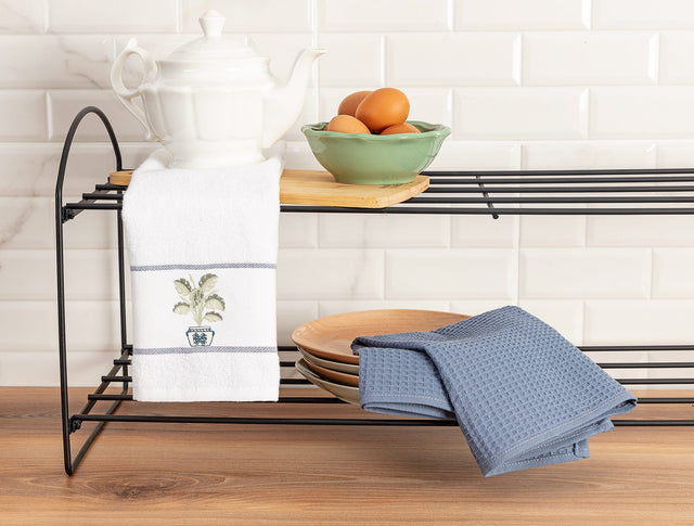100% Cotton Kitchen Towel Set of 2 - Ultra Absorbent & Soft