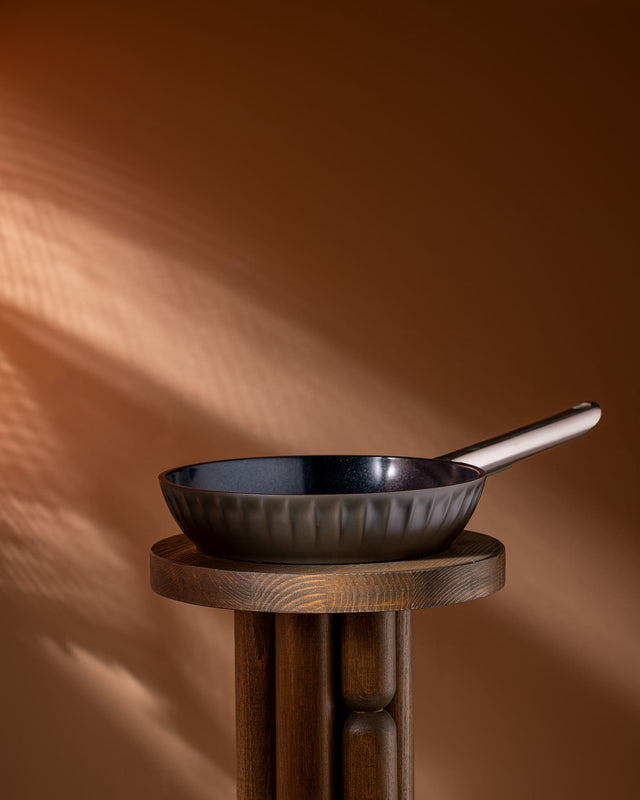 24 cm Brown Frying Pan Skillet - Freya Everyday Cookware