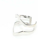 Sterling Silver Zigzag Ring - Adjustable, Minimalist Design