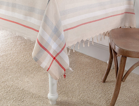 Cotton-Polyester Blend Tablecloth - Elegant Brigitte Design