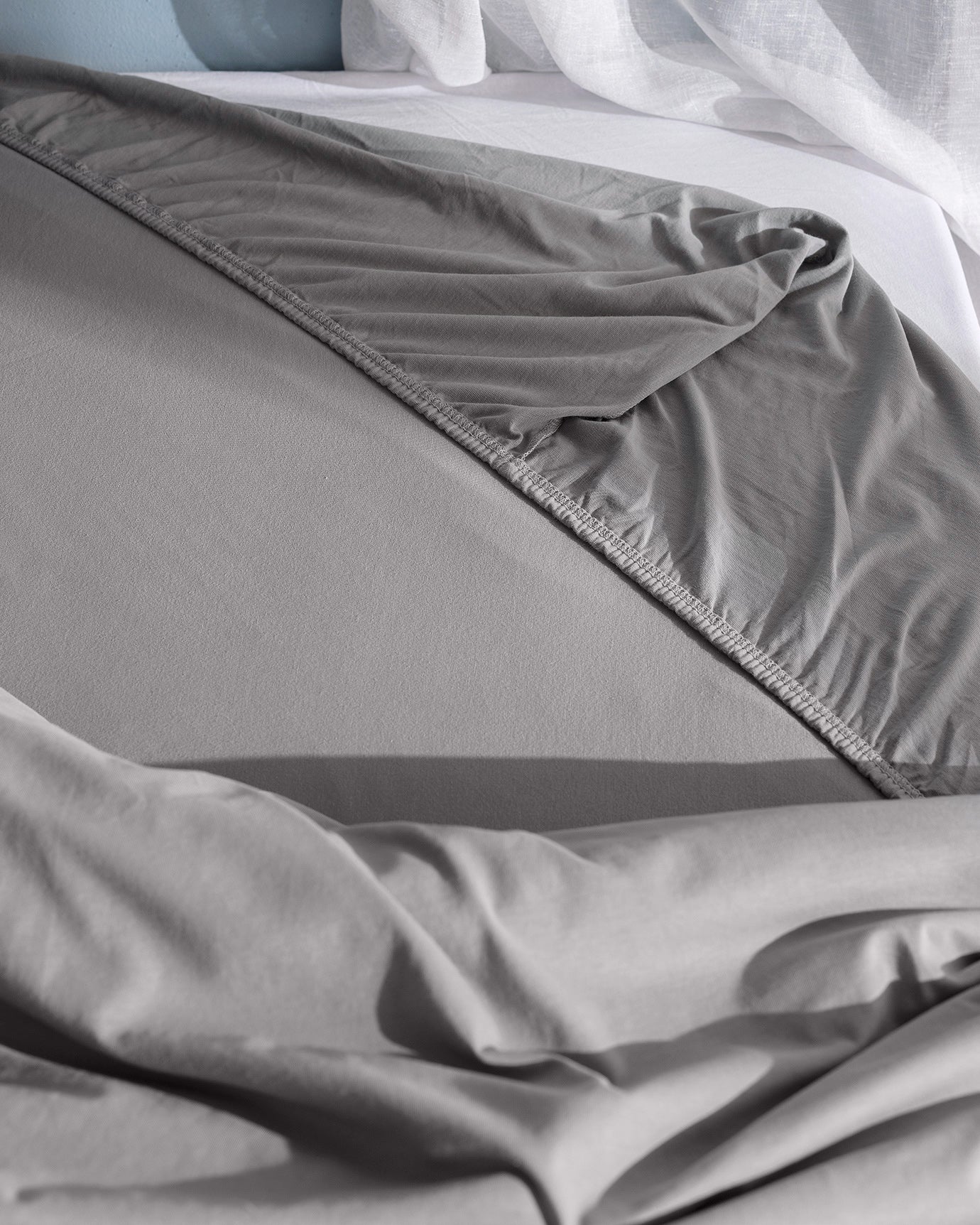 Soft Combed Cotton Single Duvet Cover Set - Jersey Knit Comfort