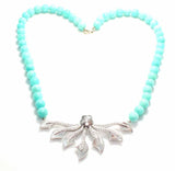 Sterling Silver Amazonite Pendant Necklace - Natural Gemstone