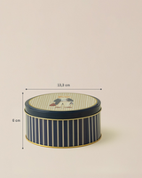 Round Metal Storage Canister - Modern Dual-Tone Kitchen Accent
