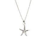 925 Sterling Silver Starfish Pendant Necklace - Ocean Charm