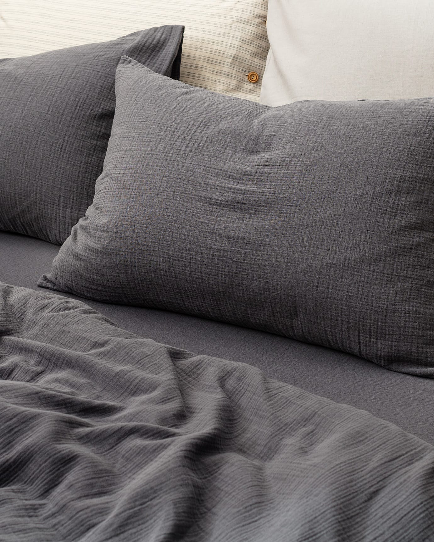 Muslin Double Bedding Set - Duvet Cover & Fitted Sheet