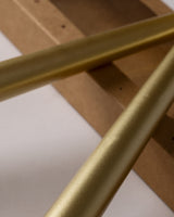Decorative Wax Taper Candle - Luxurious Gold Ambiance