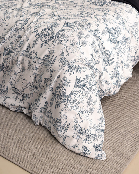 100% Cotton Ranforce King Size Duvet Cover Set - Etoile Printed Design