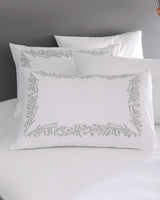 Washed Seersucker Embroidered Double Duvet Cover Set