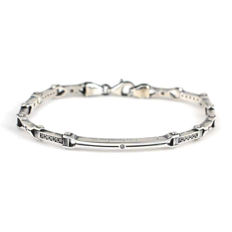 925 Sterling Silver Zircon Cast Design Bracelet