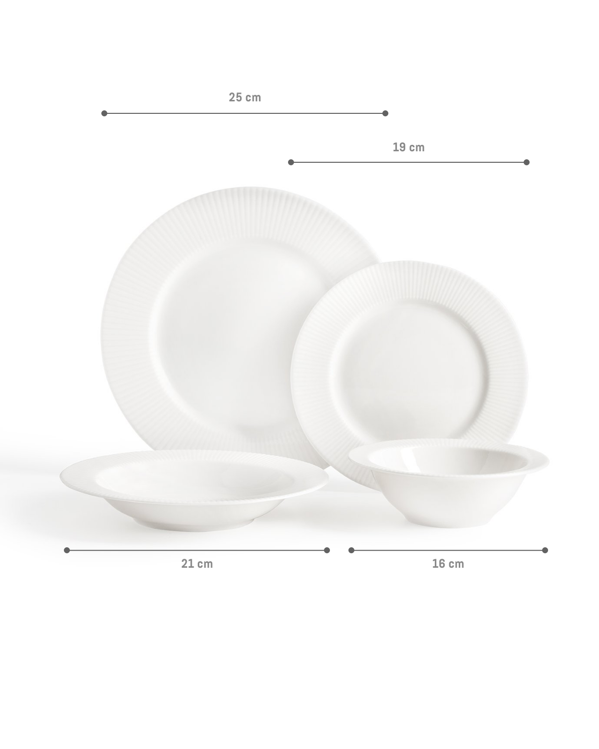 New Bone 6-Person Dinner Set - Elegant Grace Design