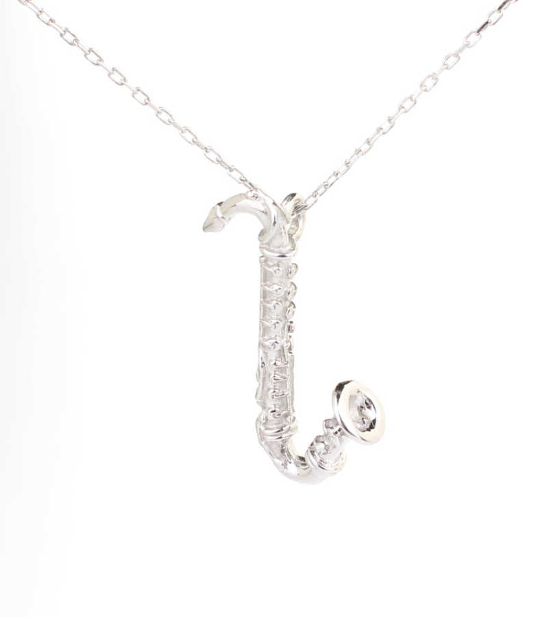 Premium Sterling Silver Saxophone Necklace