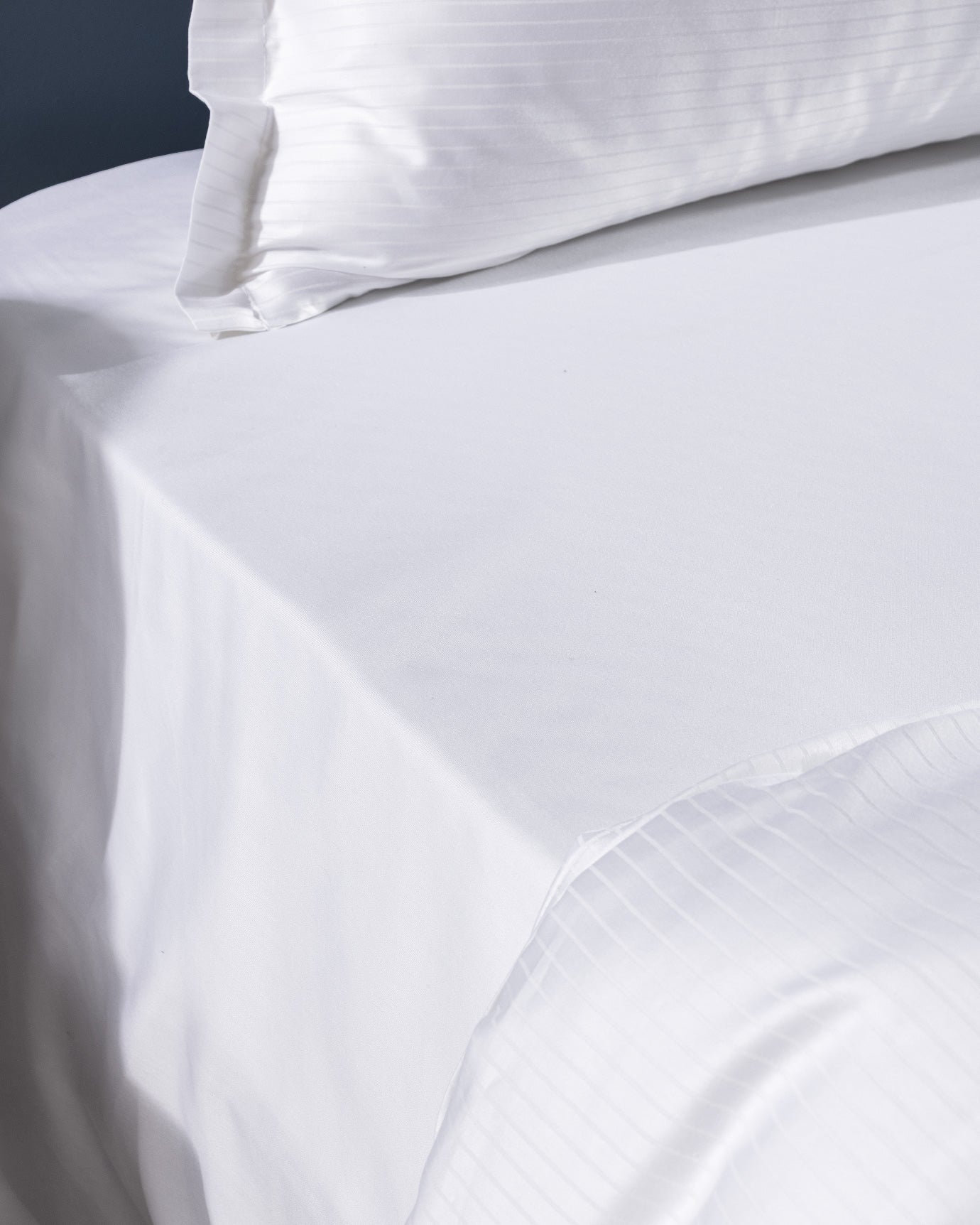 Luxury 100% Cotton Sateen King Size - Striped Duvet Cover Set