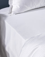 Luxury 100% Cotton Sateen King Size - Striped Duvet Cover Set