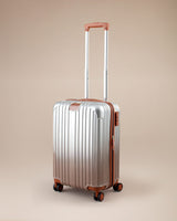 Silver Carry-On Luggage - Hardshell Travel Suitcase