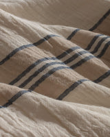 100% Cotton Muslin Duvet Set - Single, Yarn-Dyed & Fitted