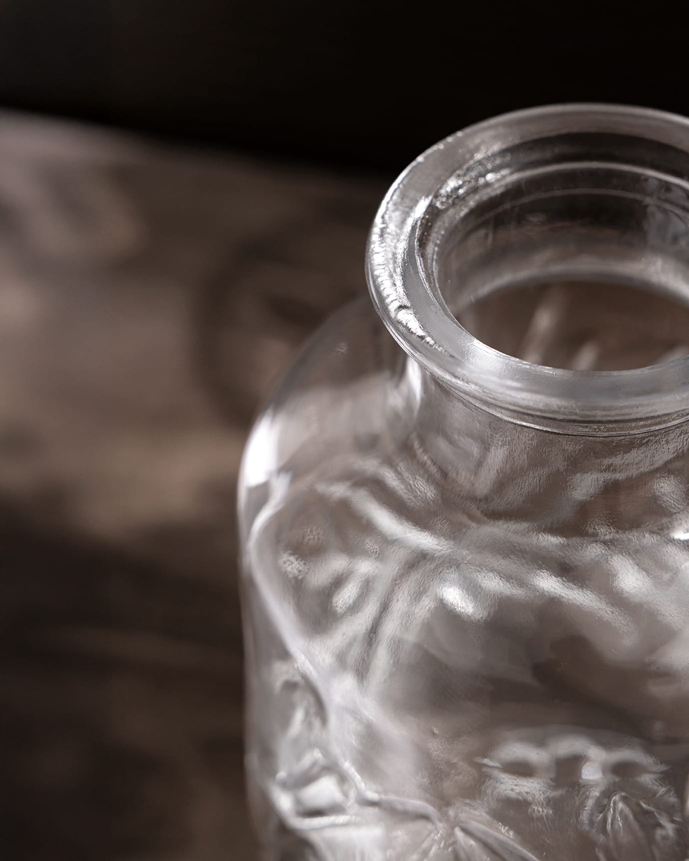 Clear Glass Bedside Carafe - Elegant & Functional Design